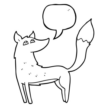 konuşma balonu çizgi film kurt