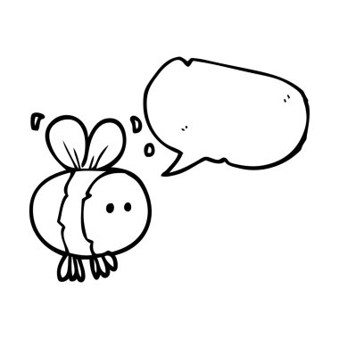 konuşma kabarcık karikatür arı