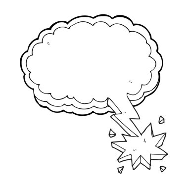 siyah beyaz çizgi film aydınlatma grev sembolü