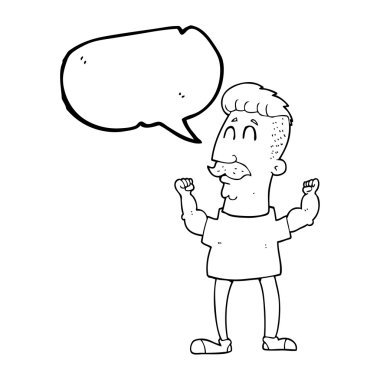 konuşma balonu kutluyor adam çizgi film