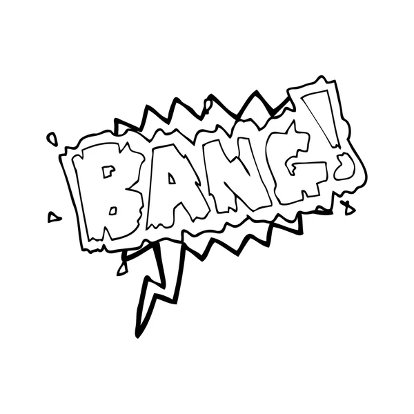 Discours bulle dessin animé bang symbole — Image vectorielle