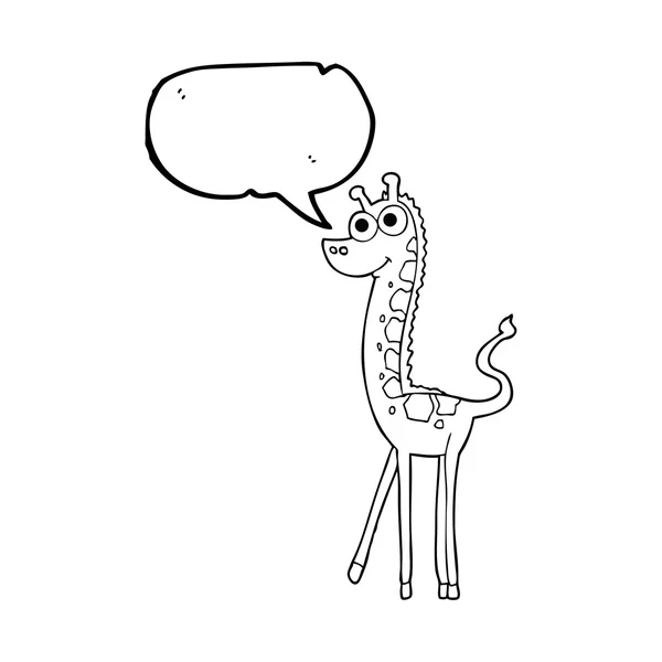 Sprechblase Cartoon-Giraffe — Stockvektor