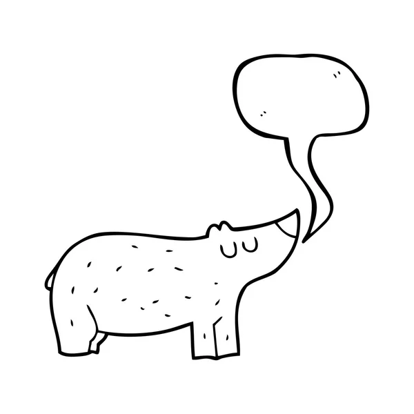 Discours bulle dessin animé ours — Image vectorielle