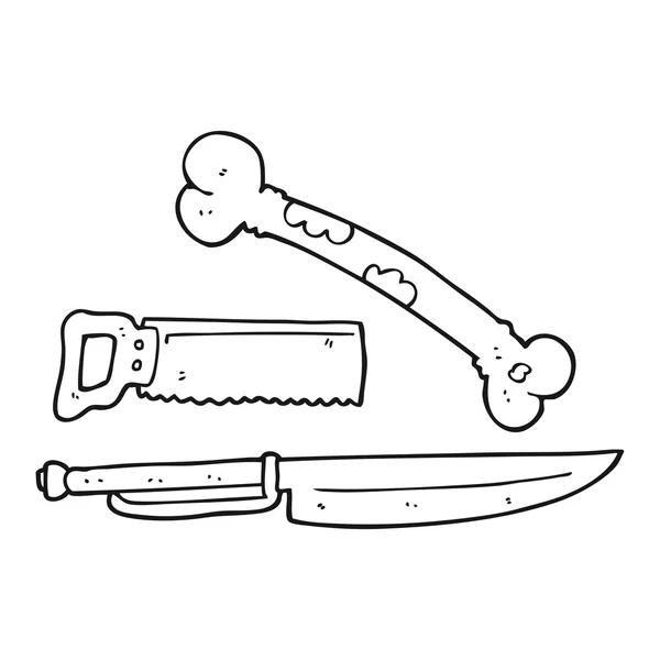 Černobílou karikaturu nůž — Stockový vektor