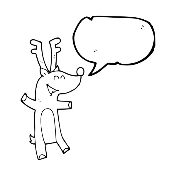 演讲泡沫卡通驯鹿 — 图库矢量图片
