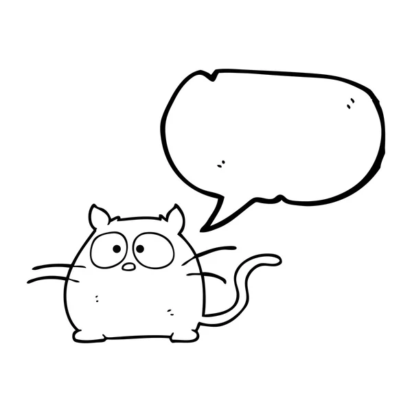 Speech bubble cartoon cat — Stock Vector
