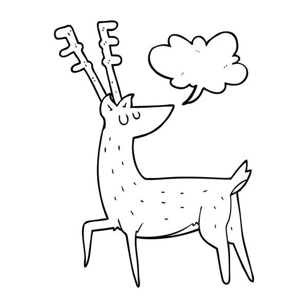 Mowy Bańka kreskówka jelenia — Wektor stockowy