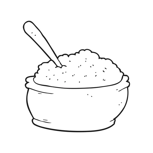 Bol à sucre dessin animé noir et blanc — Image vectorielle