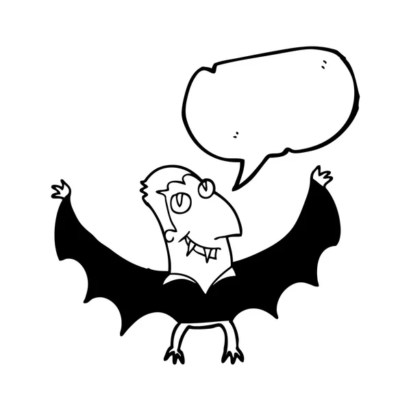Discurso burbuja dibujos animados vampiro — Archivo Imágenes Vectoriales