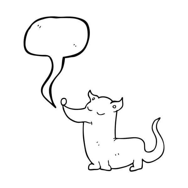 Discurso burbuja dibujos animados pequeño perro — Vector de stock