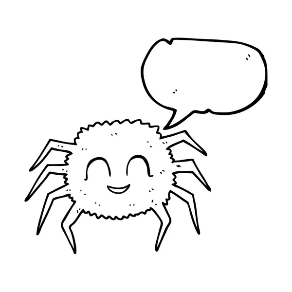 Řeči bubliny cartoon spider — Stockový vektor