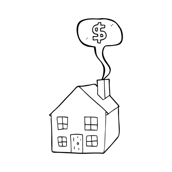 Kreskówka mowy bańki na rynku mieszkaniowym — Wektor stockowy