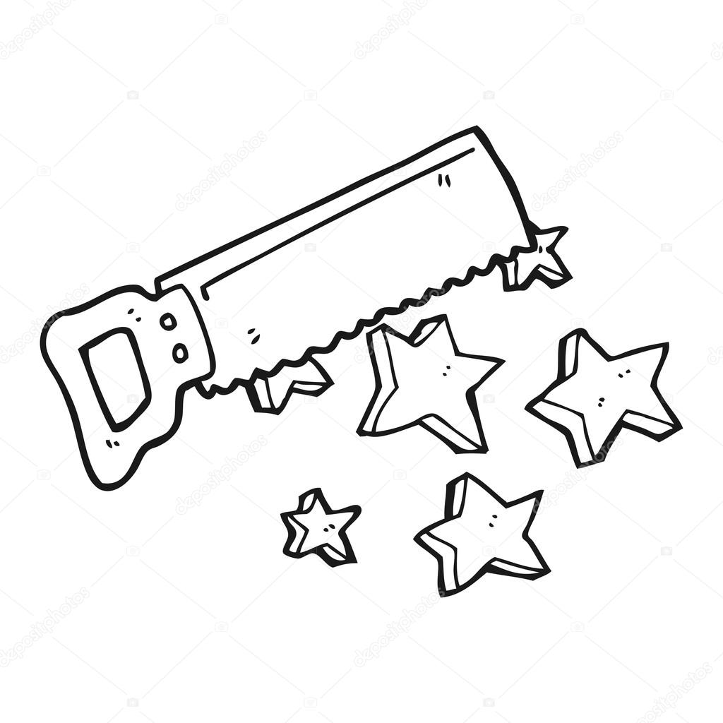 Sega del fumetto bianco e nero disegnato a mano libera — Vettoriali di lineartestpilot