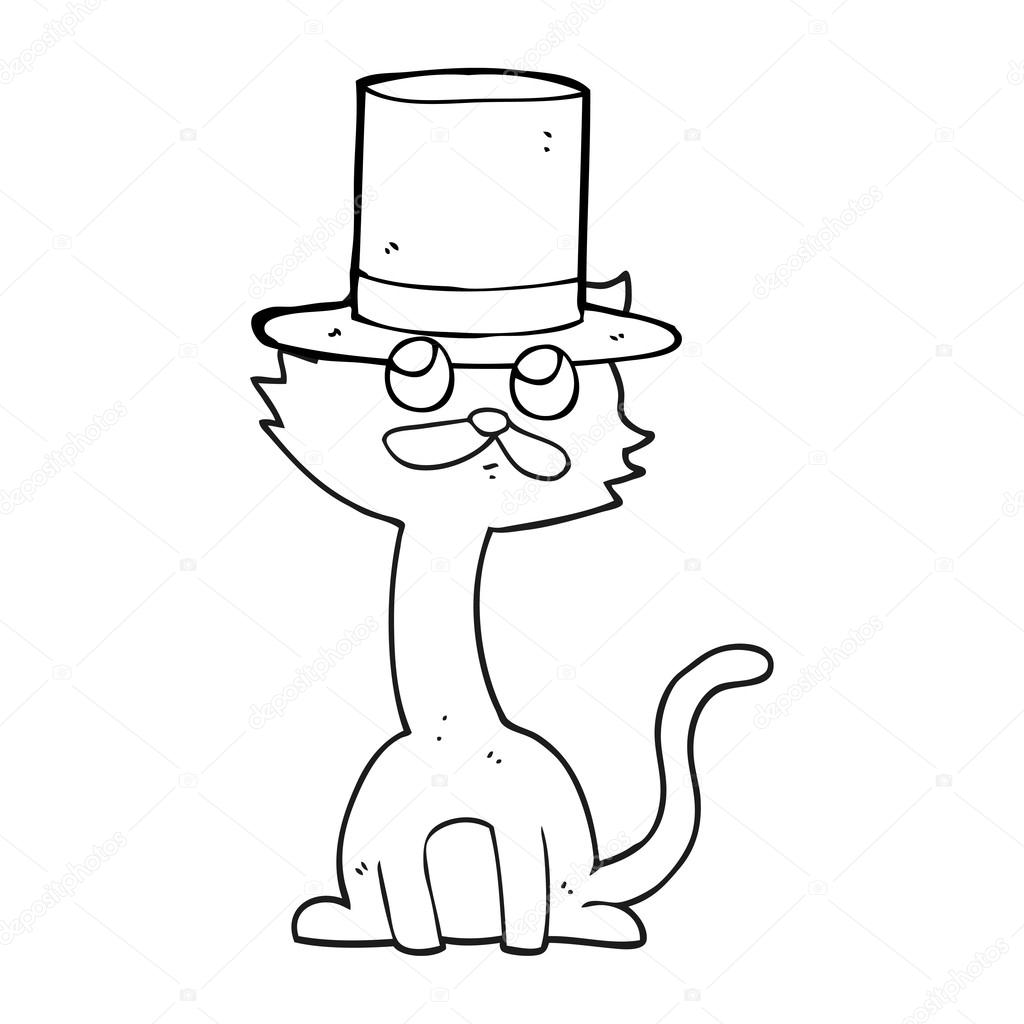 Black And White Cartoon Cat In Top Hat Vector Image By C Lineartestpilot Vector Stock Black And White Cartoon Cat In Top Hat Vector Image By C Lineartestpilot Vector Stock