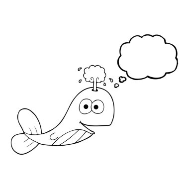 düşünce kabarcık karikatür balina