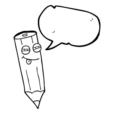 kurnaz konuşma kabarcık karikatür kalem