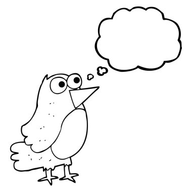 düşünce kabarcık karikatür robin