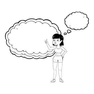 kabarcık karikatür jimnastik salonu kadın sanıyordum