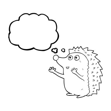 kabarcık karikatür sevimli kirpi sanıyordum