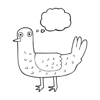 düşünce kabarcık karikatür kuş