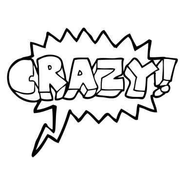 konuşma kabarcık karikatür Not deli