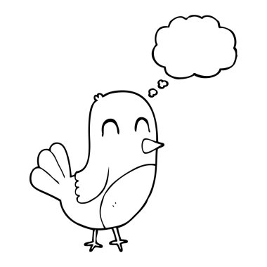 düşünce kabarcık karikatür robin