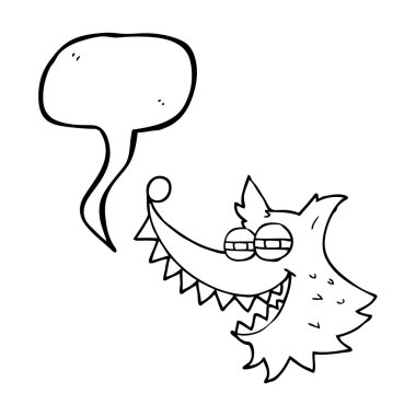 konuşma balonu çizgi film çılgın kurt