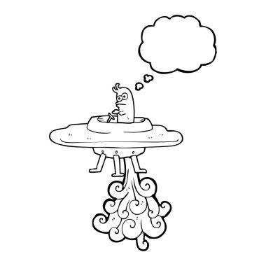 düşünce kabarcık karikatür uçan daire