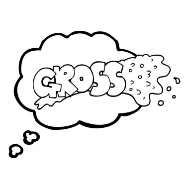 Brüt düşünce kabarcık karikatür