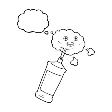 düşünce kabarcık karikatür püskürtme krem şanti