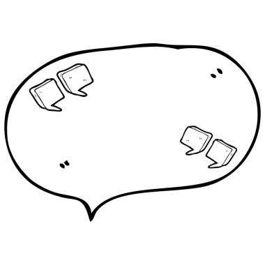 konuşma balonu çizgi film alıntı işaretleri