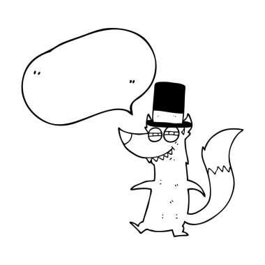 konuşma balonu çizgi film küçük zengin kurt