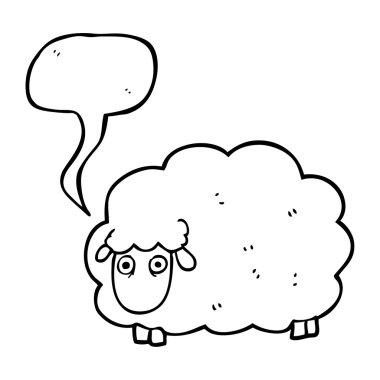 konuşma balonu karikatür osuruk koyun