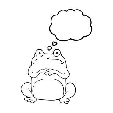 kabarcık karikatür gergin kurbağa sandım