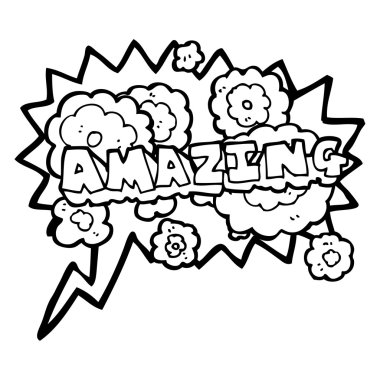 konuşma balonu çizgi film muhteşem kelime