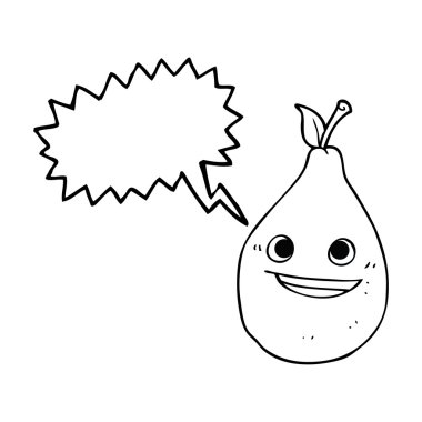 konuşma kabarcık karikatür armut