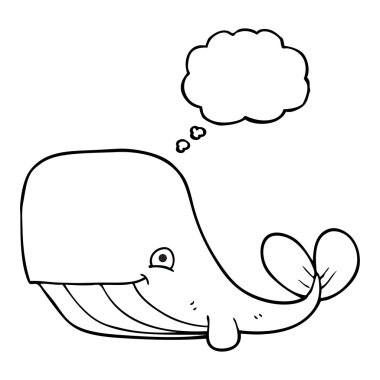 kabarcık karikatür mutlu balina sanıyordum