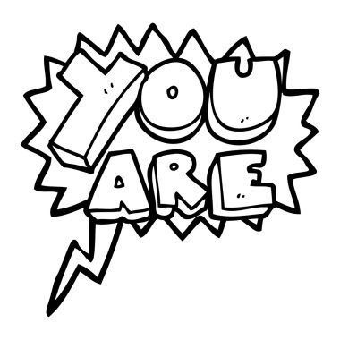 konuşma kabarcık karikatür metin vardır