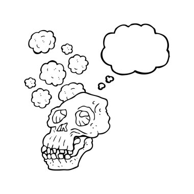 kabarcık karikatür Antik kafatası sanıyordum