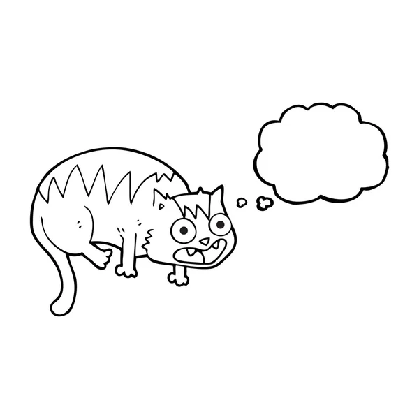 Gondolat buborék cartoon macska — Stock Vector