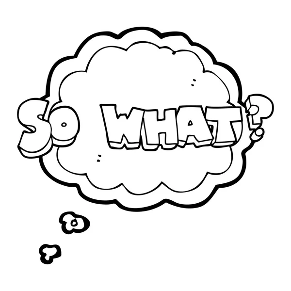 Gedachte zeepbel cartoon zo wat? symbool — Stockvector