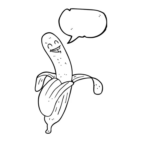 Tal bubbla cartoon banan — Stock vektor