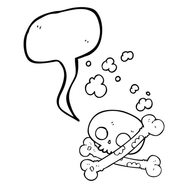 Řeči bubliny cartoon staré hromada kostí — Stockový vektor