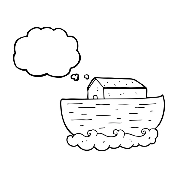 Думав бульбашковий мультфільм Ноїв ковчег — стоковий вектор