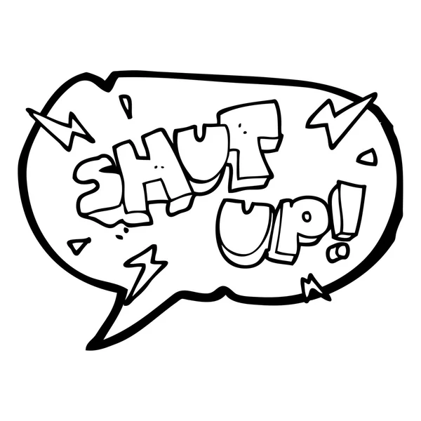 Speech bubble cartoon shut up! symbol — Stock Vector