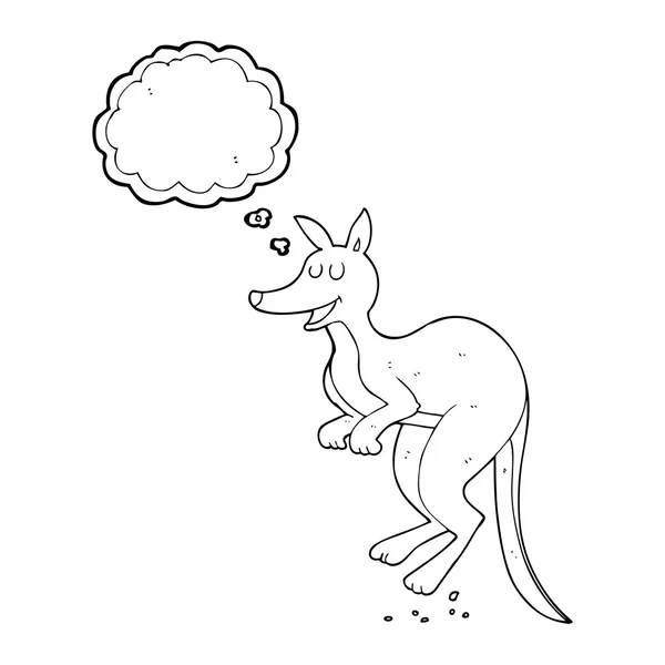 思想泡沫卡通袋鼠 — 图库矢量图片