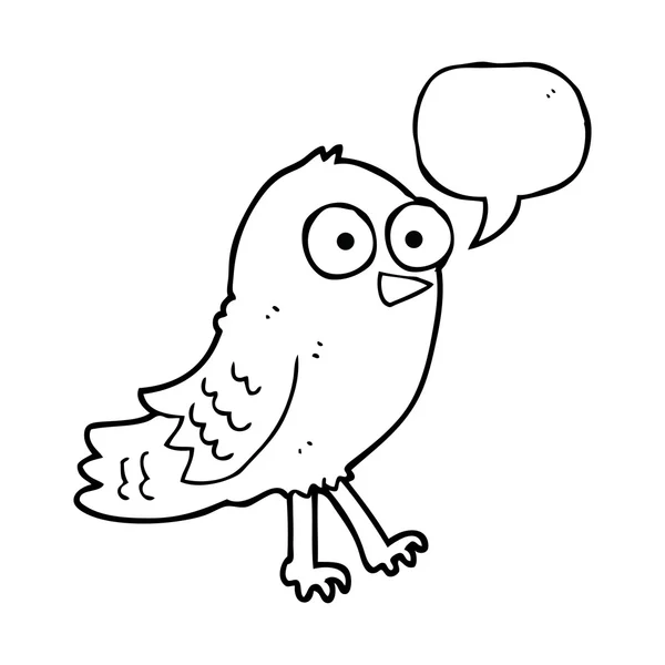 Fala bolha desenho animado pássaro —  Vetores de Stock