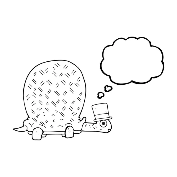 思想泡沫卡通乌龟 — 图库矢量图片