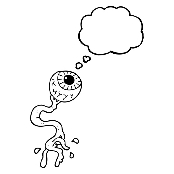 Thought bubble cartoon gross eyeball — Stock Vector