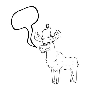 konuşma balonu karikatür Noel geyiği